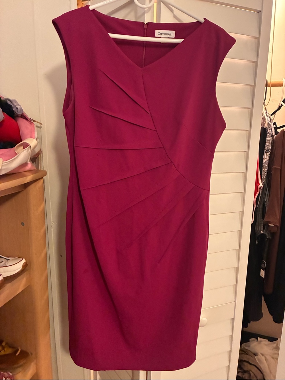 Calvin Klein Magenta Sheath Dress